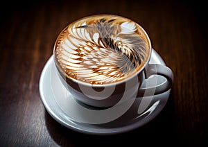 Amazing coffee art by barista
