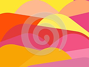 The Amazing of Colorful Art Red, Orange, Purple and Pink, Abstract Modern Shape Background or Wallpaper