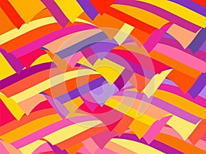 The Amazing of Colorful Art Red, Orange, Purple and Pink, Abstract Modern Shape Background or Wallpaper