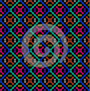 The Amazing of Colorful Circle Pink, Purple, Orange, Yellow, Blue and Green , Abstract, Repeat, Illustrator Pattern Wallpaper