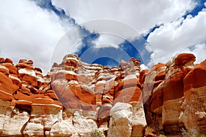 Amazing colors and shapes of sandstone formations of Blue Canyon in Hopi reservation, Arizona