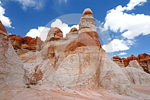 Amazing colors and shapes of sandstone formations of Blue Canyon in Hopi reservation, Arizona, USA