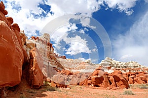 Amazing colors and shapes of sandstone formations of Blue Canyon in Hopi reservation, Arizona, USA