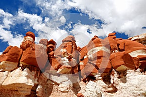 Amazing colors and shapes of sandstone formations of Blue Canyon in Hopi reservation, Arizona