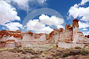 Amazing colors and shapes of sandstone formations of Blue Canyon in Hopi reservation, Arizona, USA