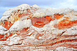 Amazing colors and shapes of sandstone formations in White Pocket, Arizona