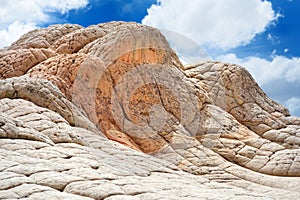 Amazing colors and shapes of sandstone formations in White Pocket, Arizona