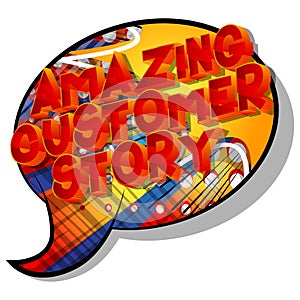 Amazing Customer Stories - Comic book style words