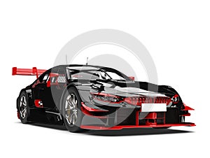 Amazing dark racing car with red details