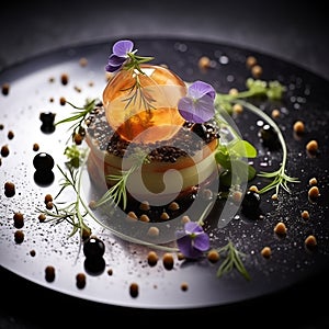 amazing decorated dish in asterism style 1 photo