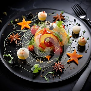 amazing decorated dish in asterism style 3 photo