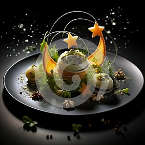 amazing decorated dish in asterism style 4 photo