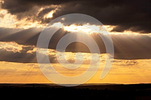 Amazing dramatic sunset cloudscape