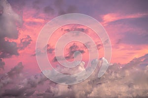 Amazing dramatic sunset cloudscape.