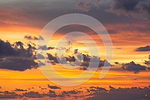 Amazing dramatic sunset cloudscape.