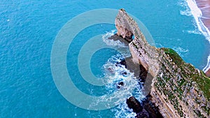 Amazing Durdle Door at the Jurassic Coast of England - view from above