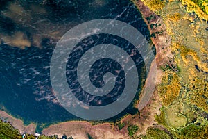 Amazing Europe nature, aerial lake photo