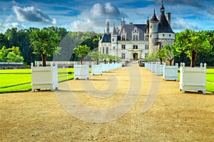 Amazing famous castle of Chenonceau, Loire Valley, France, Europe
