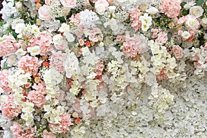 Amazing flower bouquet arrangement close up in pastel colors