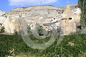 Amazing geological features in Cappadocia