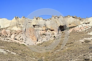 Amazing geological features in Cappadocia