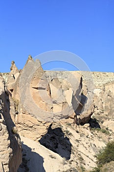 Amazing geological features in Cappadocia