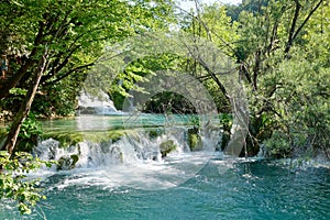 Plitvice Lakes Croatia Serene Natural Waterfalls photo