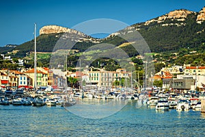 Amazing harbor with mediterranean houses, Cassis, France, Europe