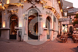 A Brasileira Porto Portugal at night