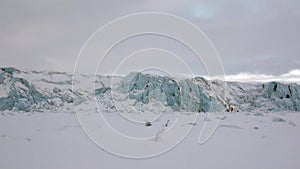 Amazing ice desert landscape in Arctic.