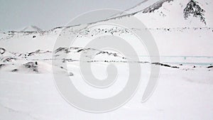 Amazing ice desert landscape in Arctic.