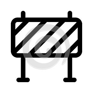 An amazing icon of Road barrier, roadblock vector design photo