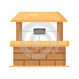 An amazing icon of water well in trendy design style