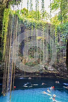 Amazing Ik-Kil Cenote near Chichen Itza, Mexico