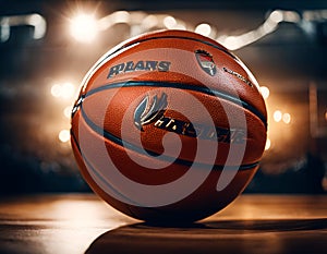 an amazing image of A basket ball closer view with light