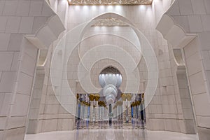 Amazing interior of Mosque, Abu Dhabi, United Arab Emirates