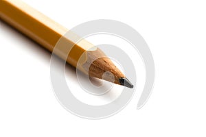 Amazing isolated yellow graphite pencil on a pure white background