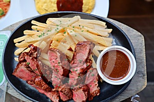 Amazing japanese beef steak in Osaka