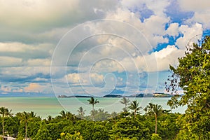 Amazing Koh Samui island beach and landscape panorama in Thailand