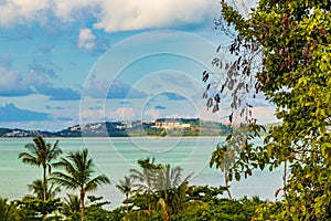 Amazing Koh Samui island beach and landscape panorama in Thailand