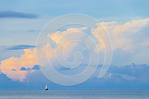 Amazing Koh Samui island beach and landscape panorama in Thailand