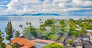 Amazing Koh Samui island beach and landscape panorama in Thailand