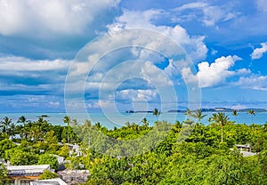 Amazing Koh Samui island beach and landscape panorama in Thailand