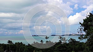 Amazing Koh Samui island beach and landscape panorama in Thailand