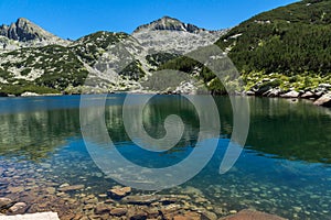 Amazing Landscape with Big Valyavishko Lake and Momini Dvori peak, Pirin Mountain