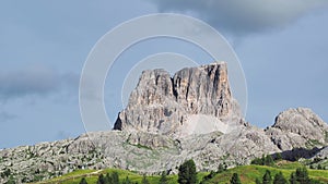 Amazing landscape at the Dolomites in Italy. View at Averau mountain the highest of the Nuvolau Group