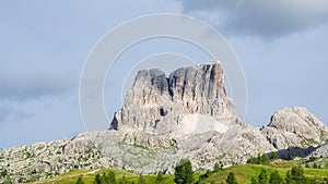 Amazing landscape at the Dolomites in Italy. View at Averau mountain the highest of the Nuvolau Group. Dolomites Unesco world heri