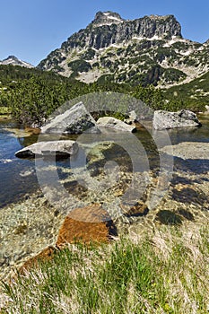 Amazing Landscape of Dzhangal peak and Banski lakes, Pirin Mountain