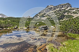 Amazing Landscape of Dzhangal peak and Banski lakes, Pirin Mountain