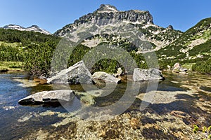 Amazing Landscape of Dzhangal peak and Banski lakes, Pirin Mountain